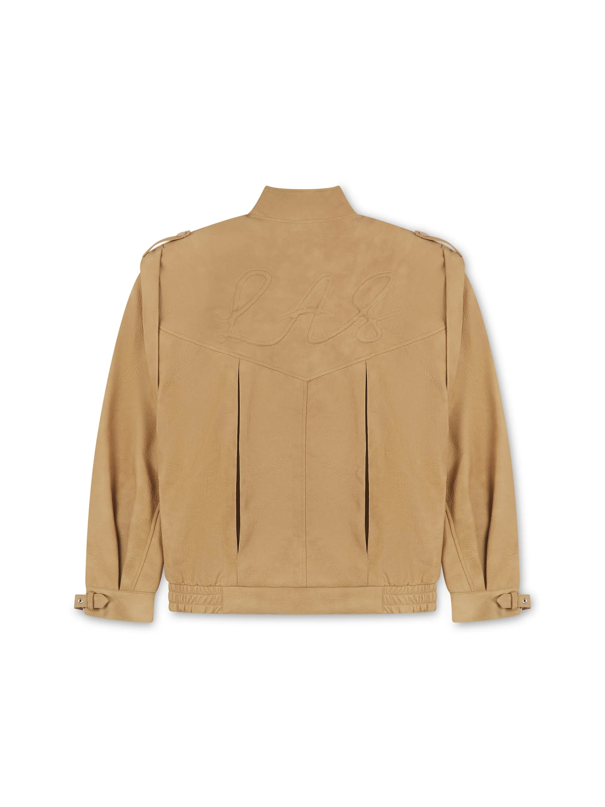 'SIENNA' FAUX LEATHER OVERSIZED MULTI WAY JACKET CAMEL - Image 6
