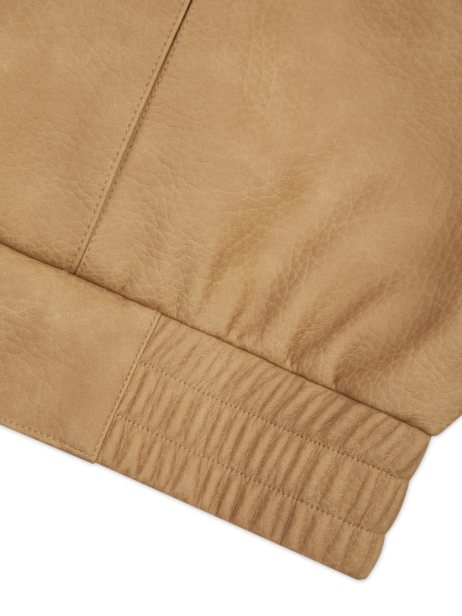 'SIENNA' FAUX LEATHER OVERSIZED MULTI WAY JACKET CAMEL - Image 9